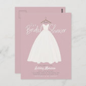 Mooie jurk Vrijgezellenfeest aanpasbare kleur I Briefkaart (Voorkant / Achterkant)