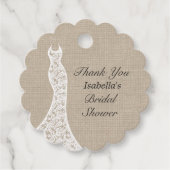Mooie Jute Bruiloft Dank Je Bedankjes Labels (Voorkant)