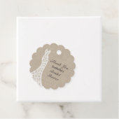 Mooie Jute Bruiloft Feest Dank Je Bedankjes Labels (In situ)