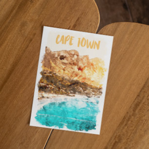 Mooie Kaapstad Tafelberg Aerial Uitzicht Briefkaart