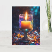 Mooie kaars kerst kaart (Voorkant)