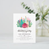 Mooie Kaarsen Familie Kerstvakantie Feest Uitnodiging Briefkaart (Staand voorkant)