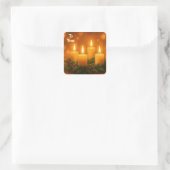 Mooie Kaarsen Kerst Cadeau Sticker (Tas)