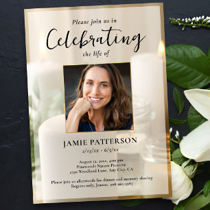 Mooie Kaarsen, Levensviering Foto Funeral Kaart