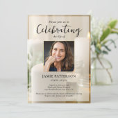 Mooie Kaarsen, Levensviering Foto Rouwbrief Kaart (Staand voorkant)