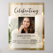 Mooie Kaarsen, Levensviering Foto Rouwkaart Poster (Voorkant)