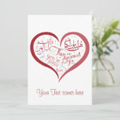 Mooie Kaart - Arabische kalligrafie - 4 elke gebeu (Staand voorkant)