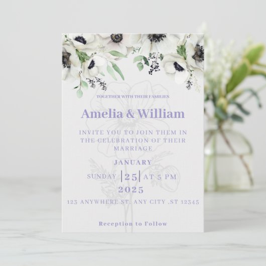 Mooie Kaart bruiloft 2025 (Staand voorkant)