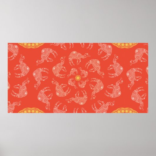 Mooie kaart met kameel. Lijst van dieren Poster (Voorkant)