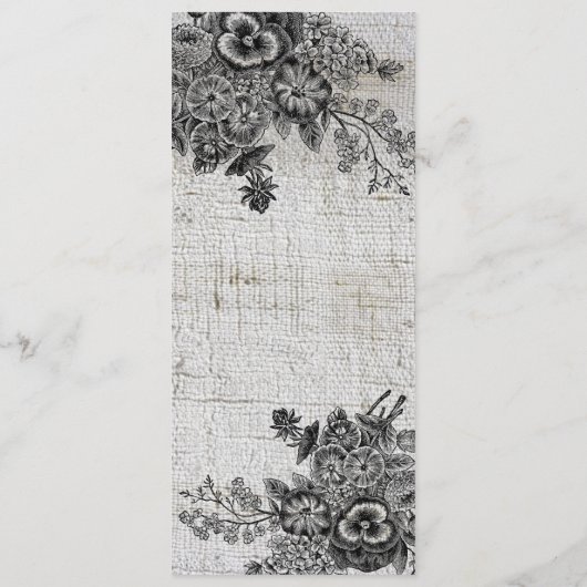 Mooie Kaart van het Weddenemenu van Black/Grey Flo (Achterkant)