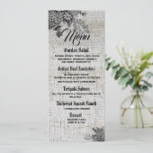 Mooie Kaart van het Weddenemenu van Black/Grey Flo (Staand voorkant)