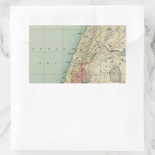 Mooie kaart van Israël Rechthoekige Sticker (Tas)