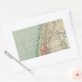 Mooie kaart van Israël Rechthoekige Sticker (Envelop)