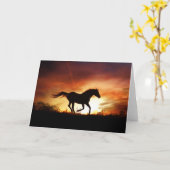 Mooie Kaart voor draaiende paarden (Gele Bloem)