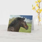 Mooie Kaart voor draaiende paarden, blanco notitie (Gele Bloem)