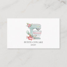 Mooie kaart voor een bakkerij met cake mixer