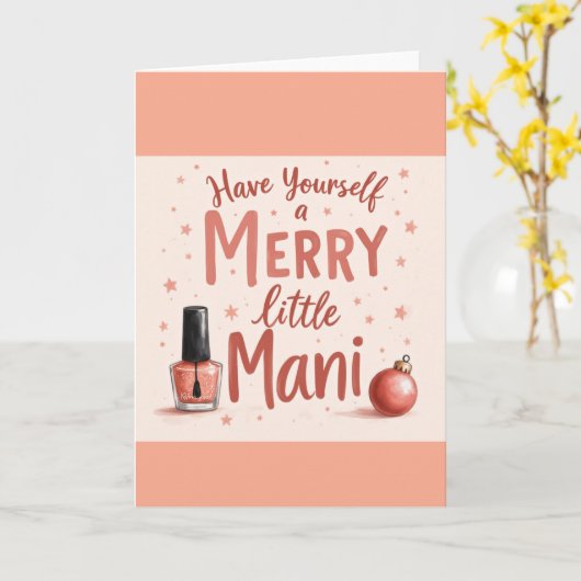 Mooie kaart voor elke manicure-liefhebber (Gele Bloem)