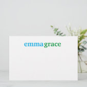 Mooie Kaart voor geborduurde briefjes (Staand voorkant)