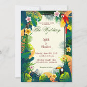 Mooie Kaart voor het uitnodigen van bosvogels (Voorkant)