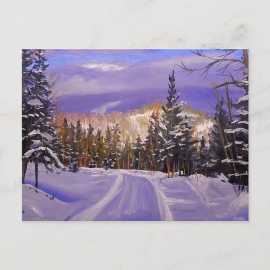 Mooie Kaart voor Kerstmis in de bergen (Voorkant)