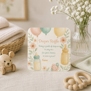 Mooie kaart voor luierspel op babyshower