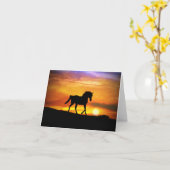 Mooie Kaart voor paardenkunst blanco notitie (Gele Bloem)