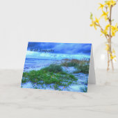 Mooie kaart voor strandsympathie (Gele Bloem)