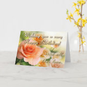 Mooie Kaart "Wens je een fijne verjaardag" (Gele Bloem)