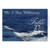 Mooie Kaarten voor de bruiloft van Ocean Waves (Voorkant Horizontaal)