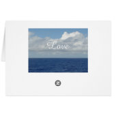 Mooie Kaarten voor de bruiloft van Ocean Waves (Achterkant Horizontaal)