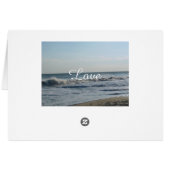 Mooie Kaarten voor strand- en zand-bruiloft (Achterkant Horizontaal)