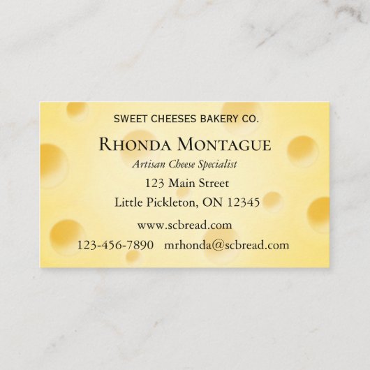 Mooie kaasmakerijen en amusementsmonogrammen visitekaartje (Achterkant)