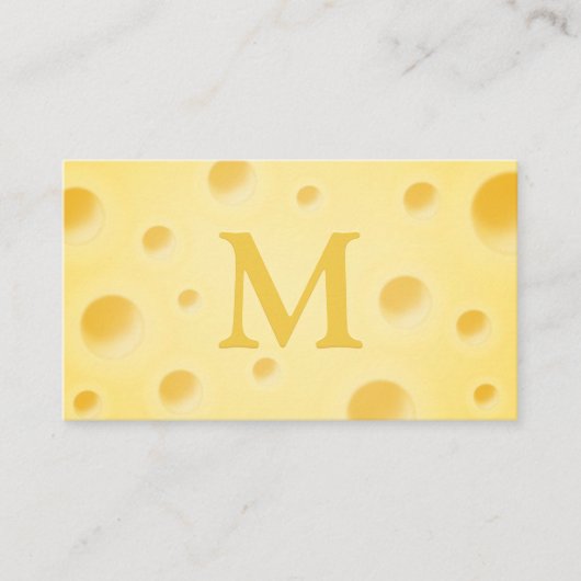 Mooie kaasmakerijen en amusementsmonogrammen visitekaartje (Voorkant)