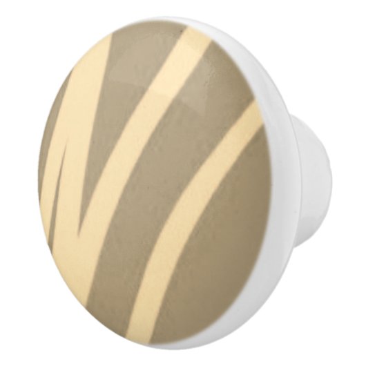 Mooie kabinetstrek met crème en beige keramische knop (Rechts)