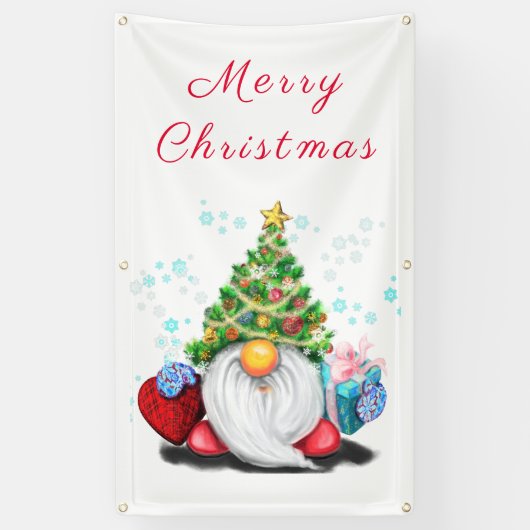 Mooie Kabouter Kerst Banner (Verticaal)