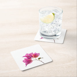 Mooie Kagoj Phool Papierbloem Botanische Flora Kartonnen Onderzetters