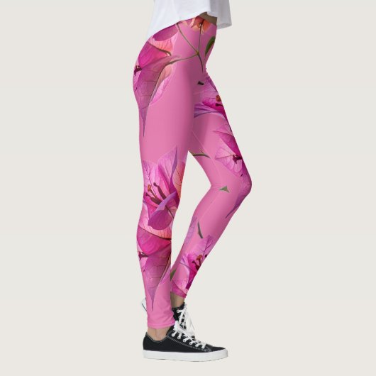 Mooie Kagoj Phool Papierbloem Botanische Flora Leggings (Rechts)