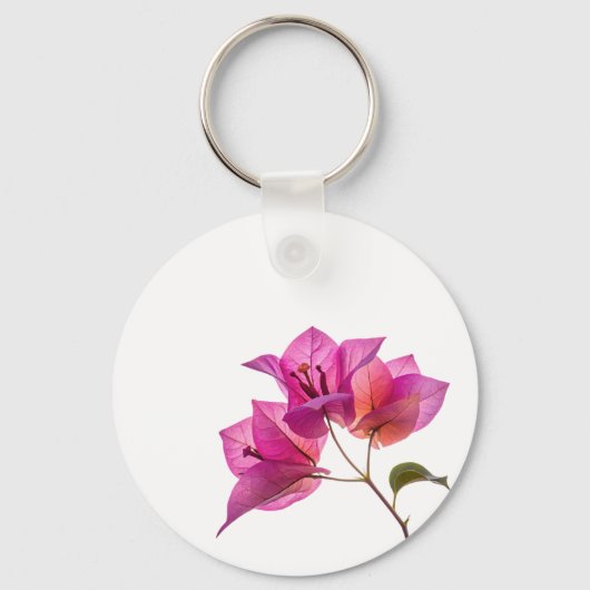 Mooie Kagoj Phool Papierbloem Botanische Flora Sleutelhanger (Voorkant)