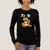 Mooie Kaki Vosdappel Grappig Japans Dier Tri-Blend Shirt (Voorkant)
