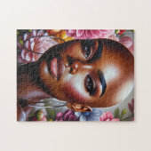 Mooie kale Afrikaanse Amerikaanse vrouw puzzel (Horizontaal)