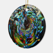 Mooie Kaleidoscoop feestdag kerstversiering Keramisch Ornament (Links)