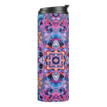 Mooie Kaleidoscopische Patroon Thermische Tumbler