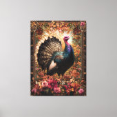 Mooie kalkoen bloemontwerp canvas afdruk (Voorkant)