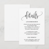 Mooie kalligrafie bewerkbare kleur Details Kaart L (Voorkant / Achterkant)