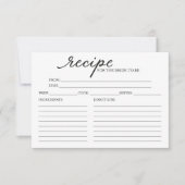 Mooie kalligrafie bruiloft feest recept kaarten (Voorkant)