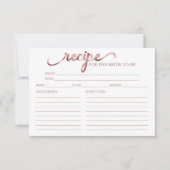 Mooie kalligrafie bruiloft feest recept kaarten (Voorkant)