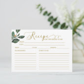 Mooie kalligrafie bruiloft feest recept kaarten (Staand voorkant)