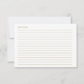 Mooie kalligrafie bruiloft feest recept kaarten (Achterkant)