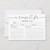 Mooie kalligrafie bruiloft feest recept kaarten (Voorkant)