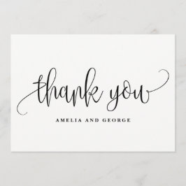 Mooie kalligrafie Dank u kaart